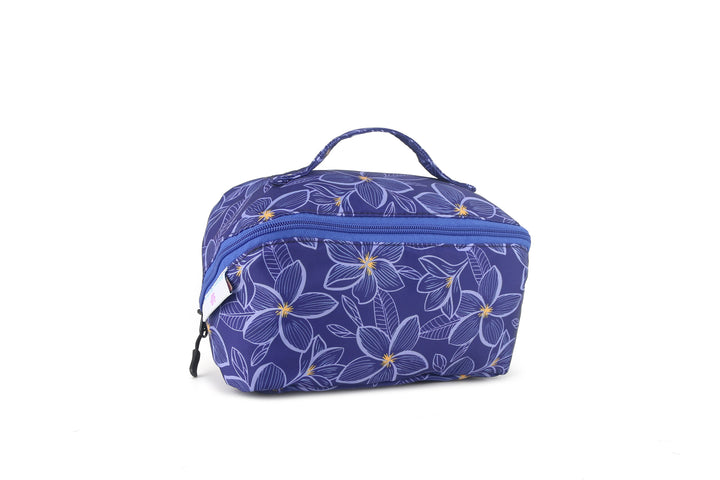 Travel Cosmetic Pouch Plumeria Blue
