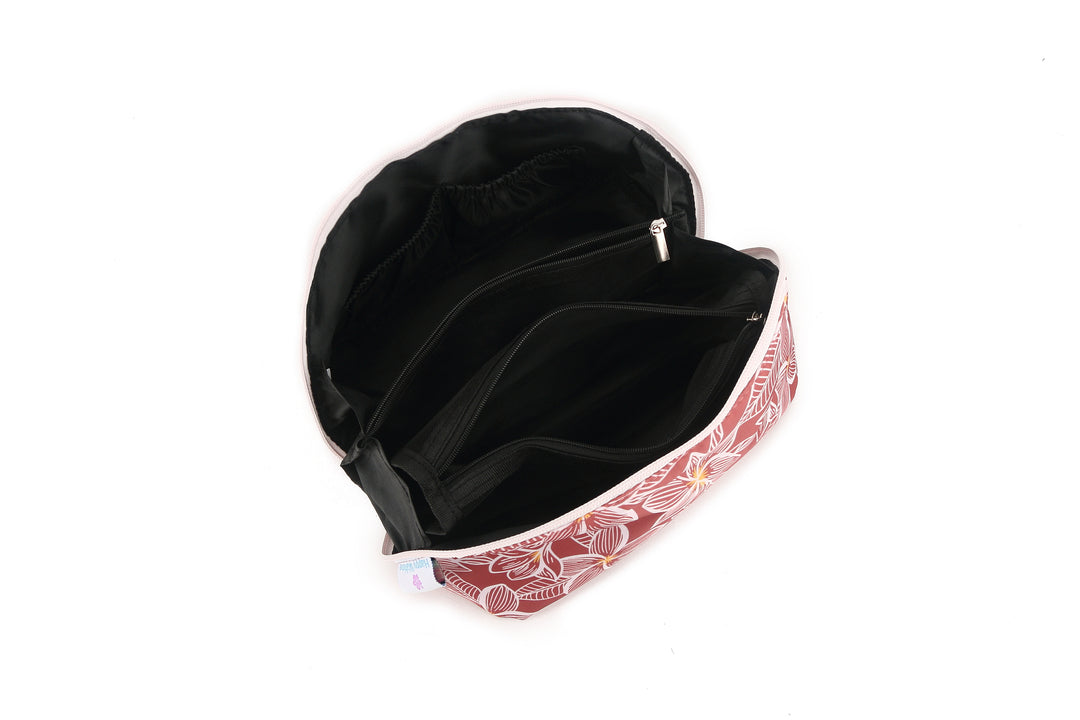 Travel Cosmetic Pouch Plumeria Pink