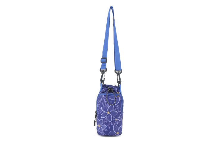 Water Bottle Holder Small Plumeria Blue
