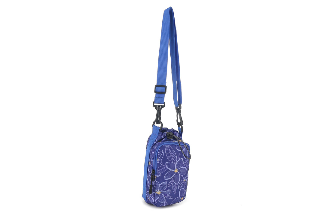 Water Bottle Holder Small Plumeria Blue