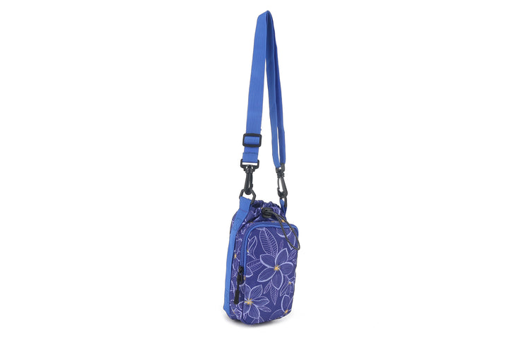 Water Bottle Holder Small Plumeria Blue
