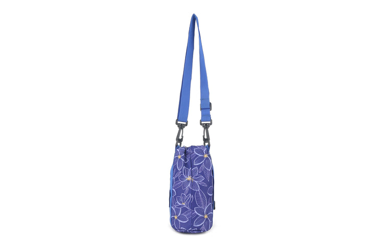 Water Bottle Holder Small Plumeria Blue