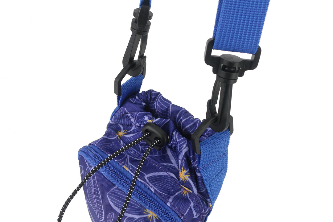Water Bottle Holder Small Plumeria Blue
