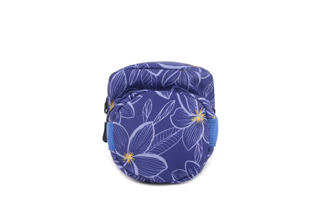 Water Bottle Holder Small Plumeria Blue