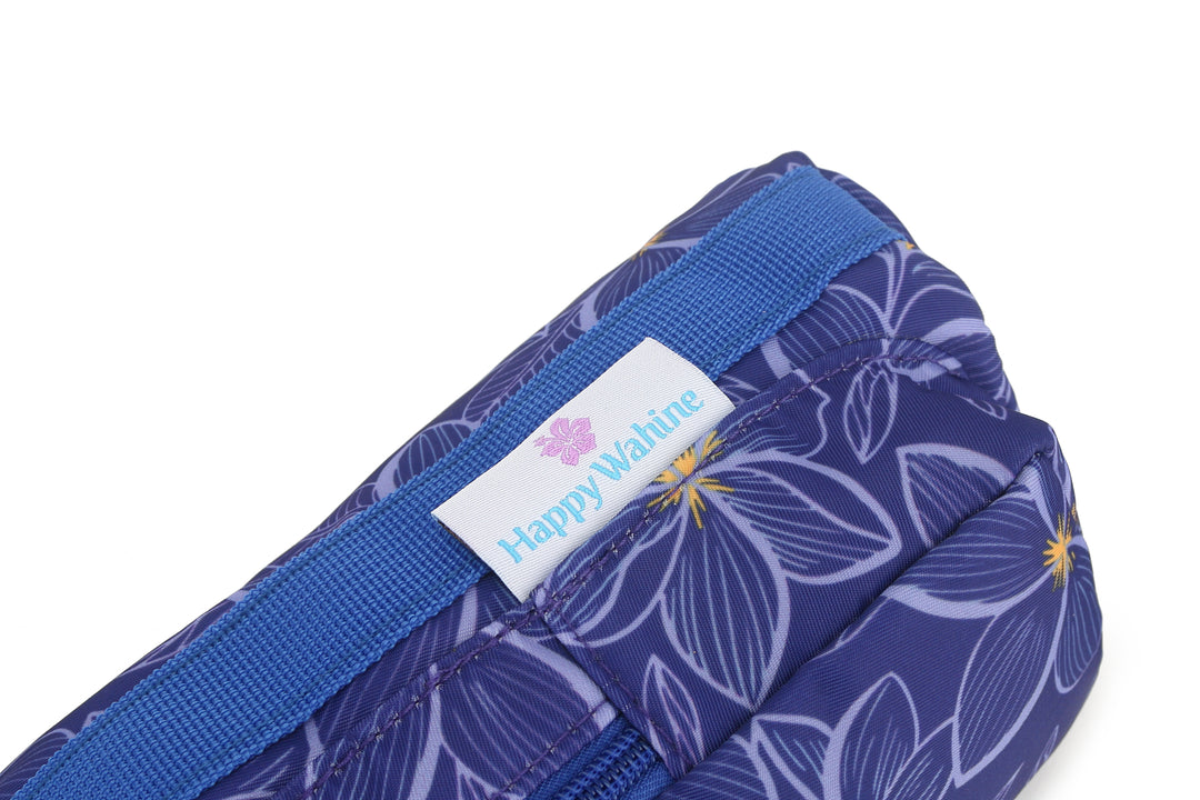 Water Bottle Holder Small Plumeria Blue