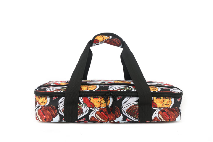 Casserole Insulated Carry Case Plate Lunch Black