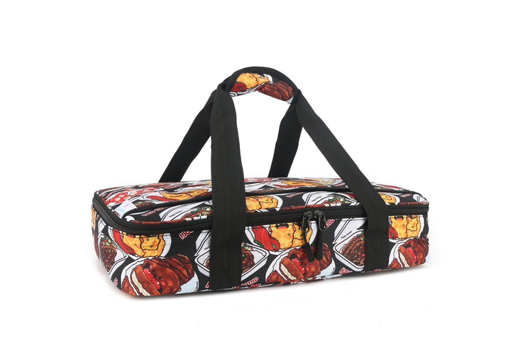 Casserole Insulated Carry Case Plate Lunch Black