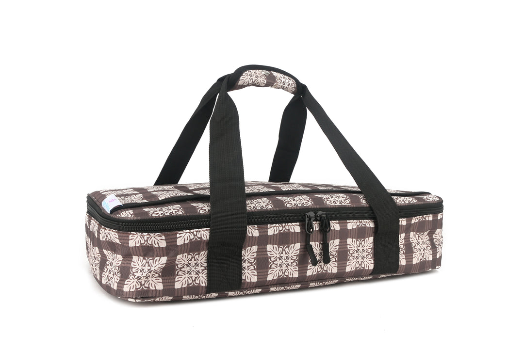 Casserole Insulated Carry Case Quilt Palaka Brown