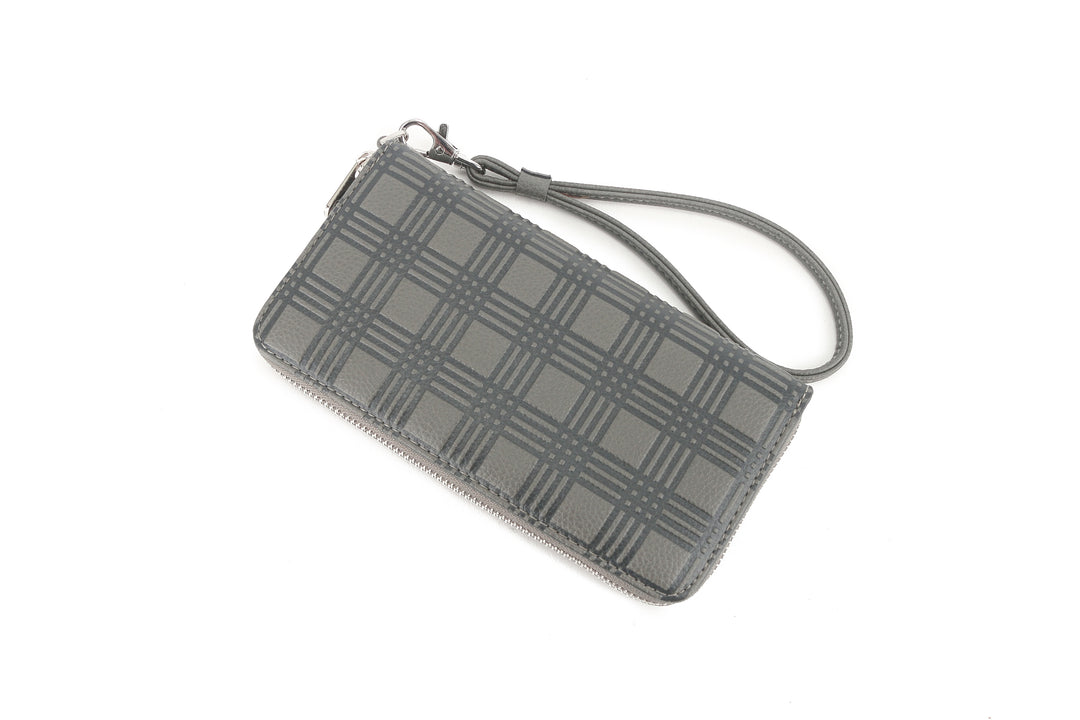Wallet Kaylee Palaka Embossed Grey