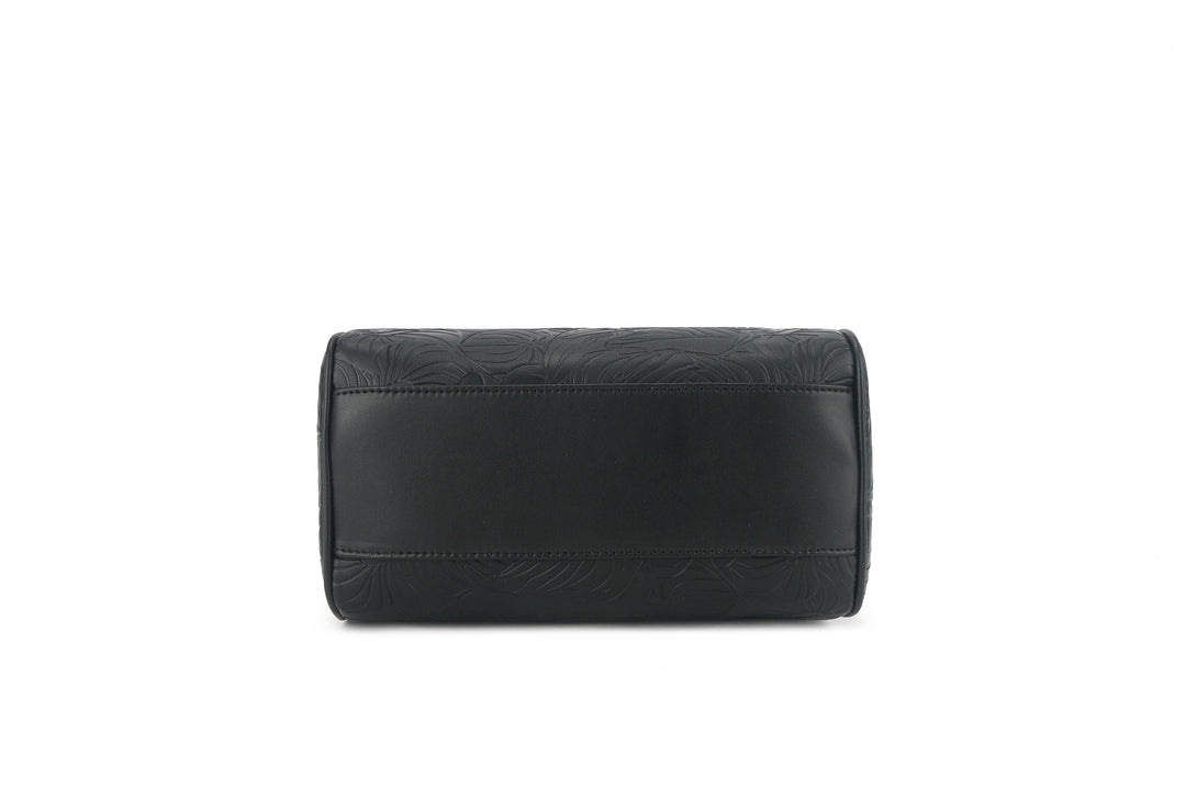 Satchel Michelle Anthurium Embossed Black