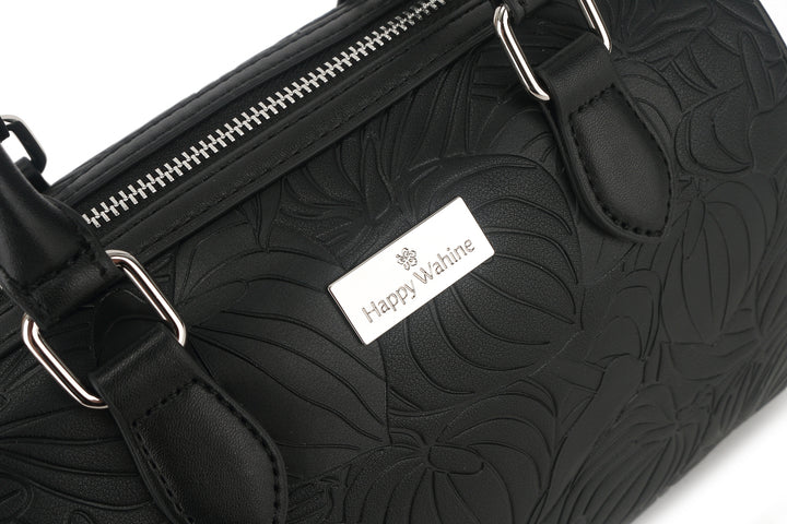 Satchel Michelle Anthurium Embossed Black