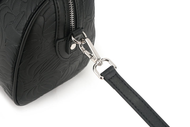 Satchel Michelle Anthurium Embossed Black