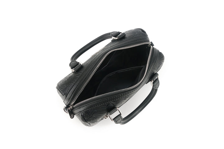 Satchel Michelle Anthurium Embossed Black