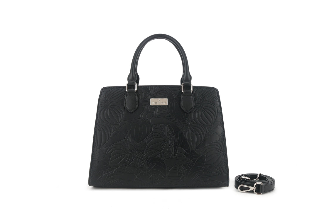 Satchel Gigi Anthurium Embossed Black