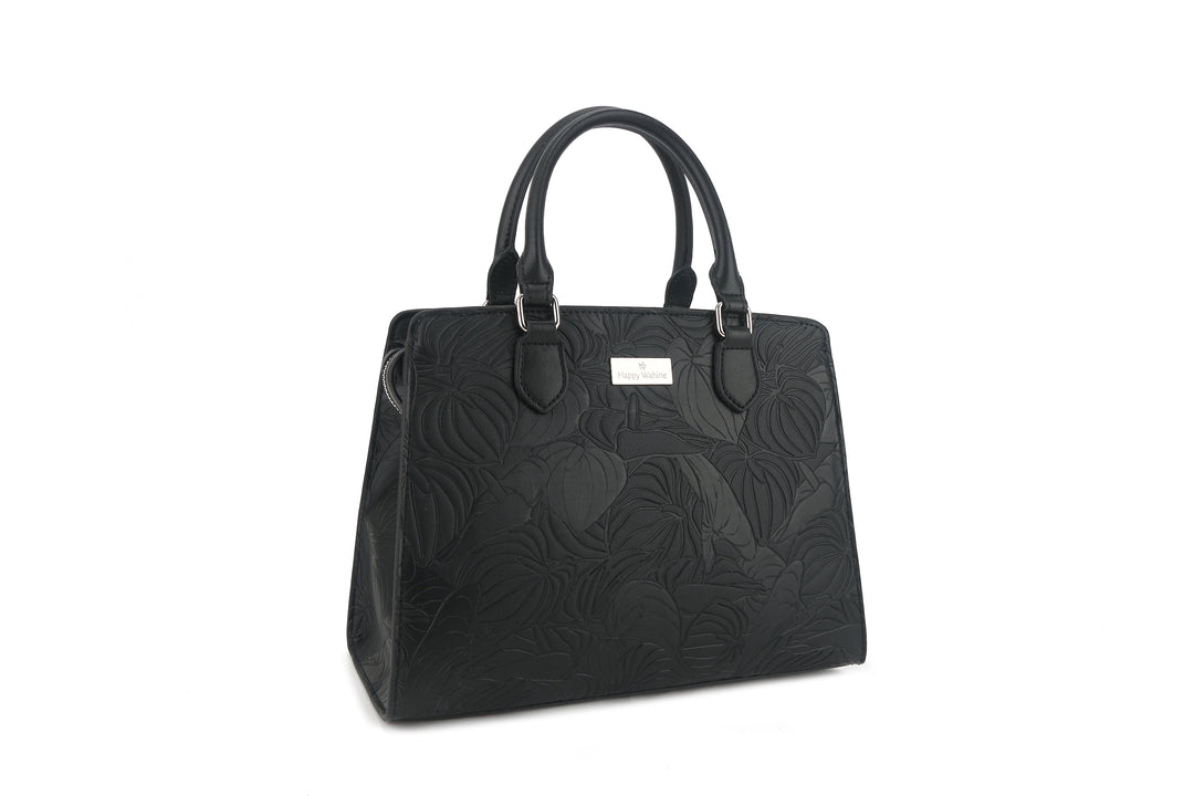 Satchel Gigi Anthurium Embossed Black