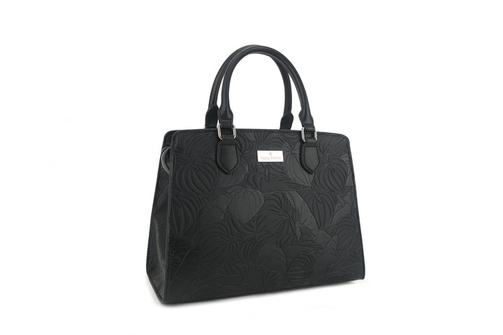 Satchel Gigi Anthurium Embossed Black