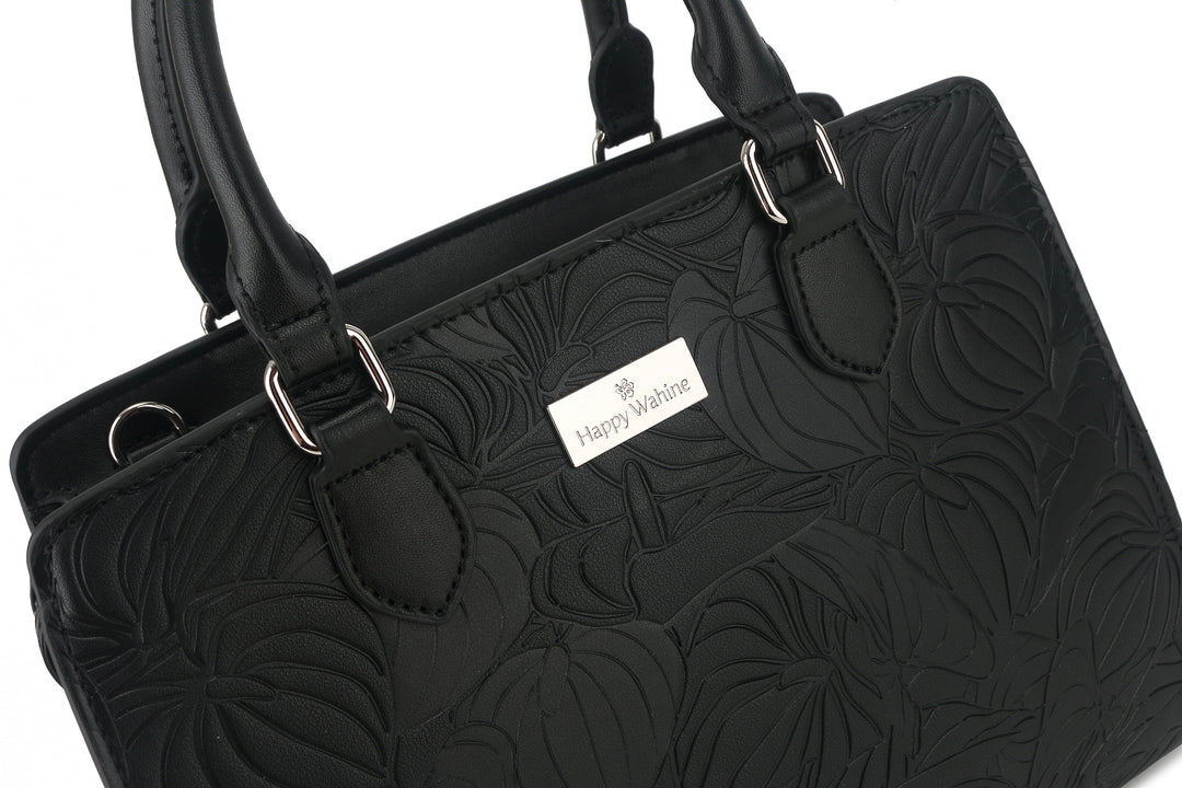 Satchel Gigi Anthurium Embossed Black