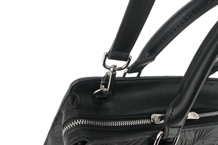 Satchel Gigi Anthurium Embossed Black