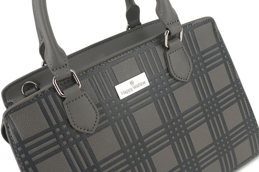 Satchel Gigi Palaka Embossed Grey
