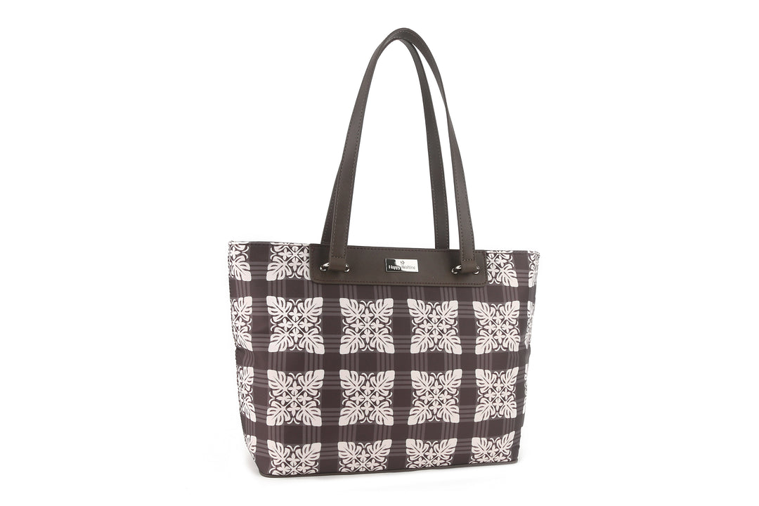 Tote Bag Ke'olu Quilt Palaka Brown