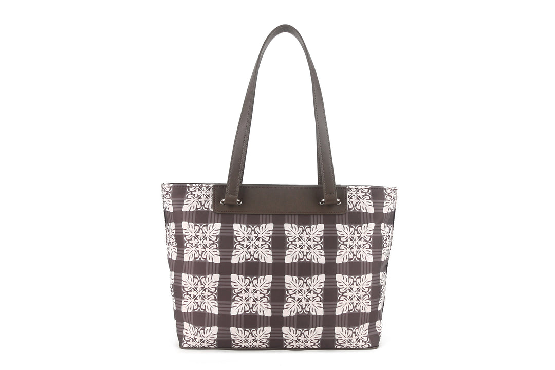 Tote Bag Ke'olu Quilt Palaka Brown