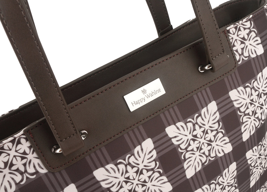 Tote Bag Ke'olu Quilt Palaka Brown