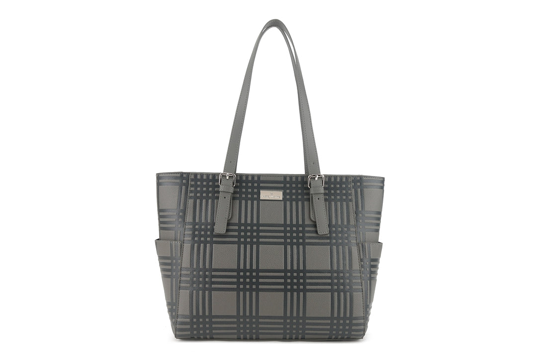 Tote Elizabeth Palaka Embossed Grey
