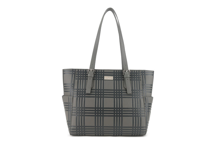 Tote Elizabeth Palaka Embossed Grey