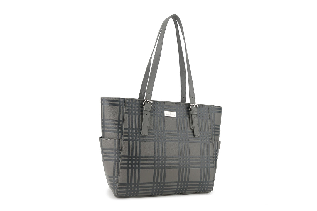 Tote Elizabeth Palaka Embossed Grey