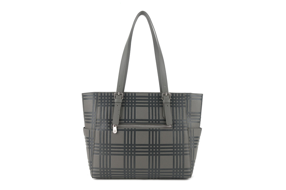 Tote Elizabeth Palaka Embossed Grey