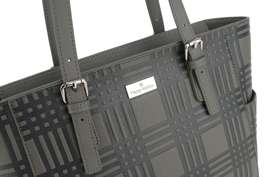Tote Elizabeth Palaka Embossed Grey