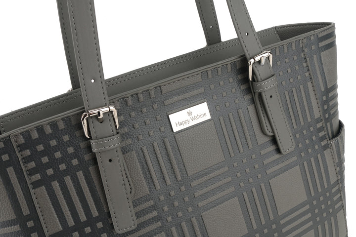 Tote Elizabeth Palaka Embossed Grey