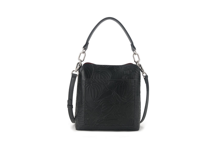 Crossbody Abby Anthurium Embossed Black