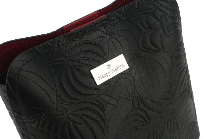 Crossbody Abby Anthurium Embossed Black