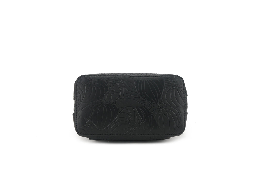 Crossbody Abby Anthurium Embossed Black