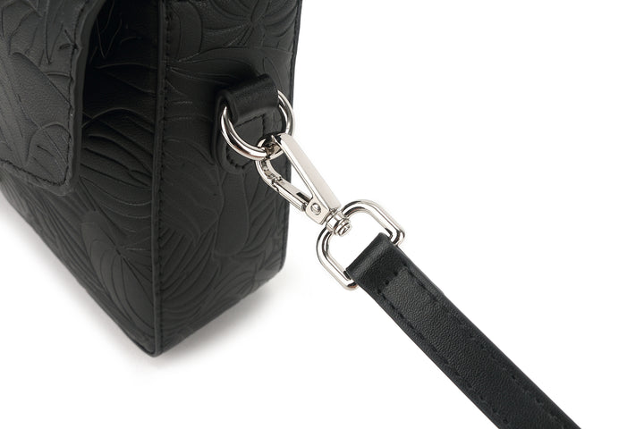 Satchel Alice Anthurium Embossed Black