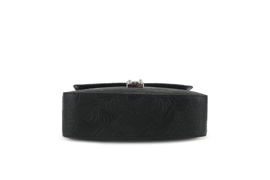 Satchel Alice Anthurium Embossed Black