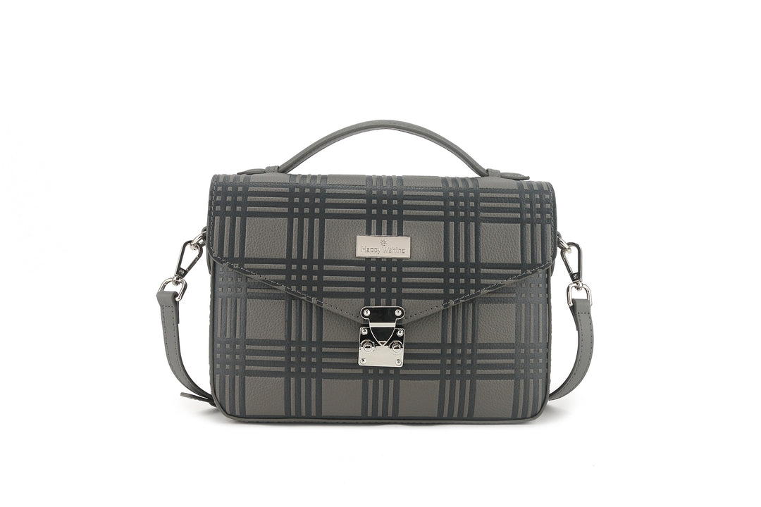 Satchel Alice Palaka Embossed Grey