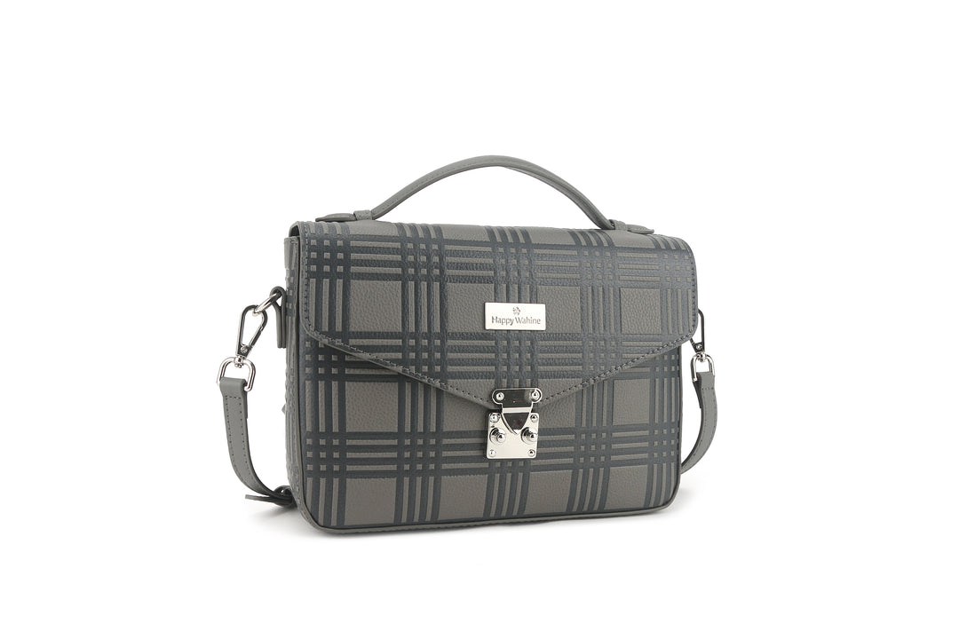 Satchel Alice Palaka Embossed Grey