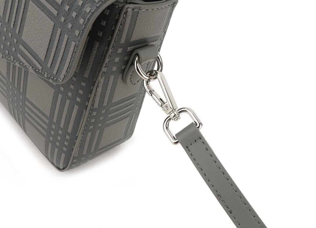 Satchel Alice Palaka Embossed Grey