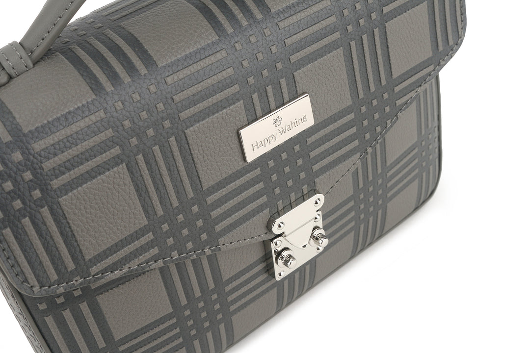 Satchel Alice Palaka Embossed Grey