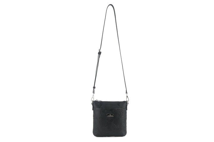 Crossbody Lisa Anthurium Embossed Black