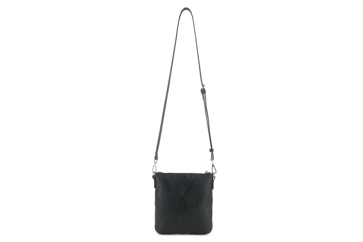 Crossbody Lisa Anthurium Embossed Black