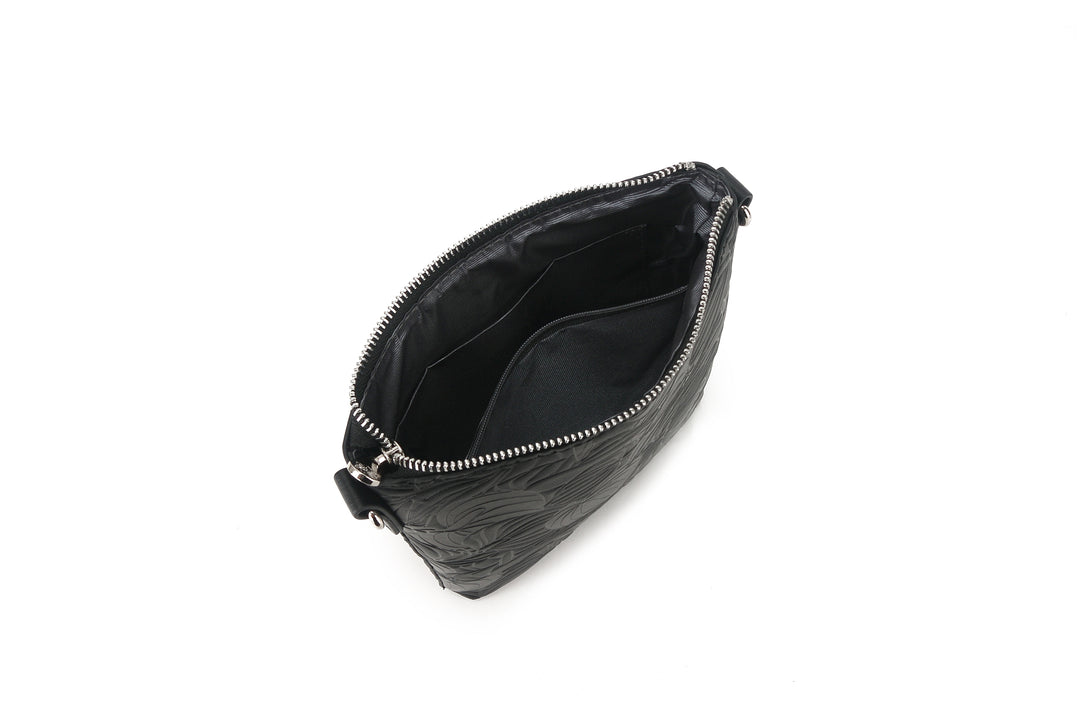 Crossbody Lisa Anthurium Embossed Black
