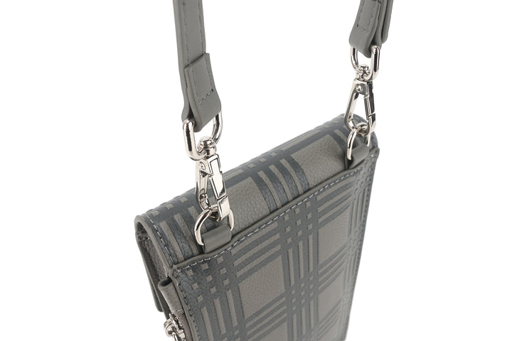 Crossbody Anna Palaka Embossed Grey