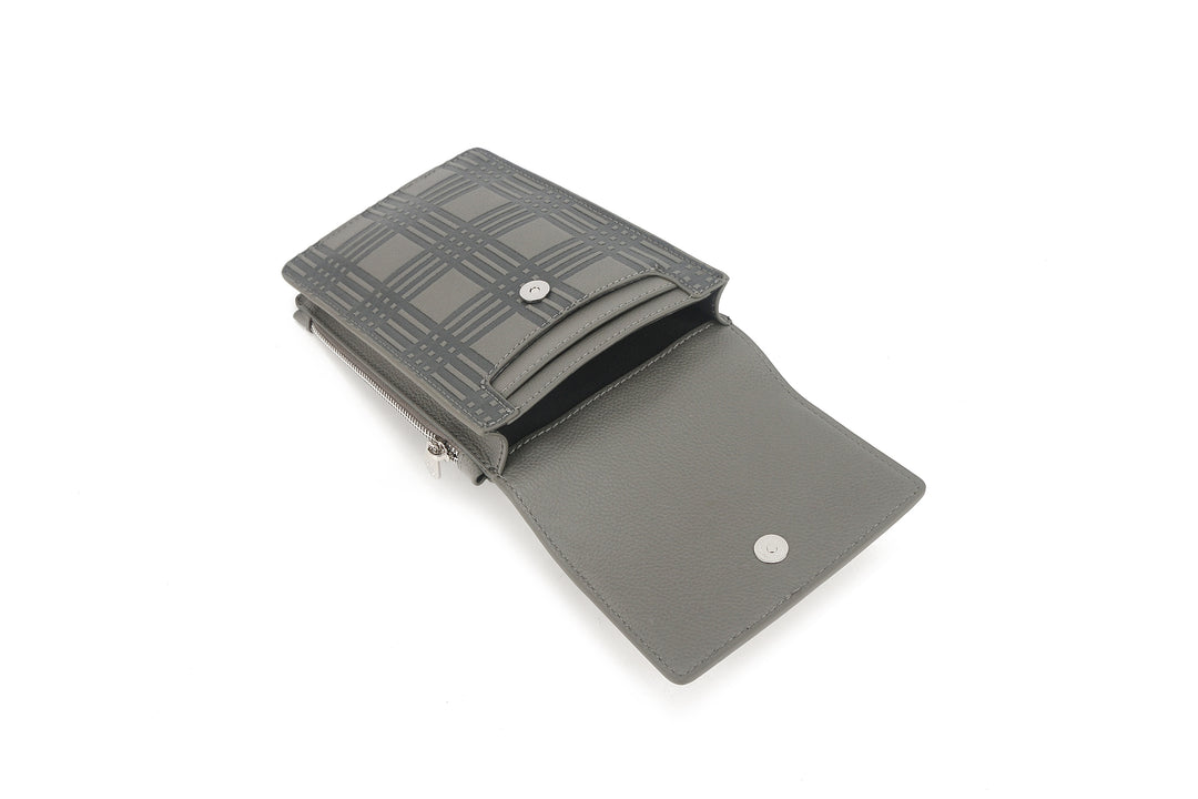 Crossbody Anna Palaka Embossed Grey