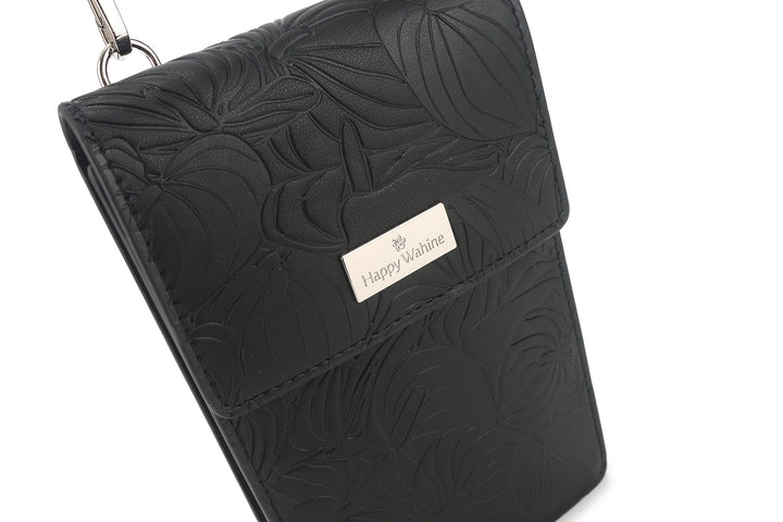 Crossbody Anna Anthurium Embossed Black