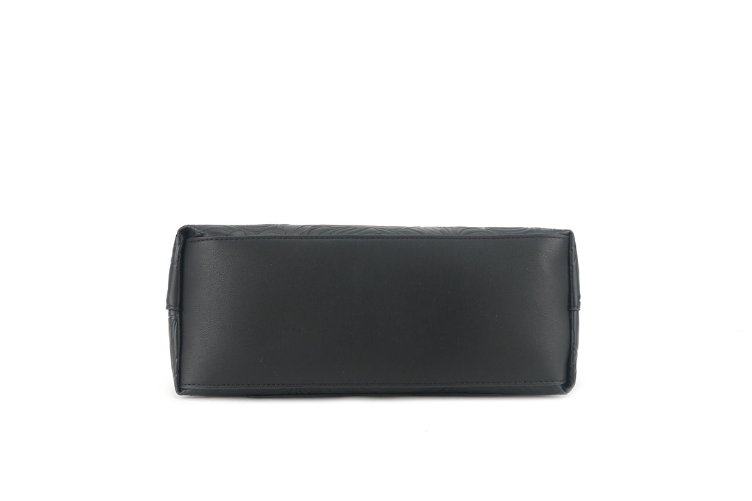 Shoulder Bag Edith Anthurium Embossed Black