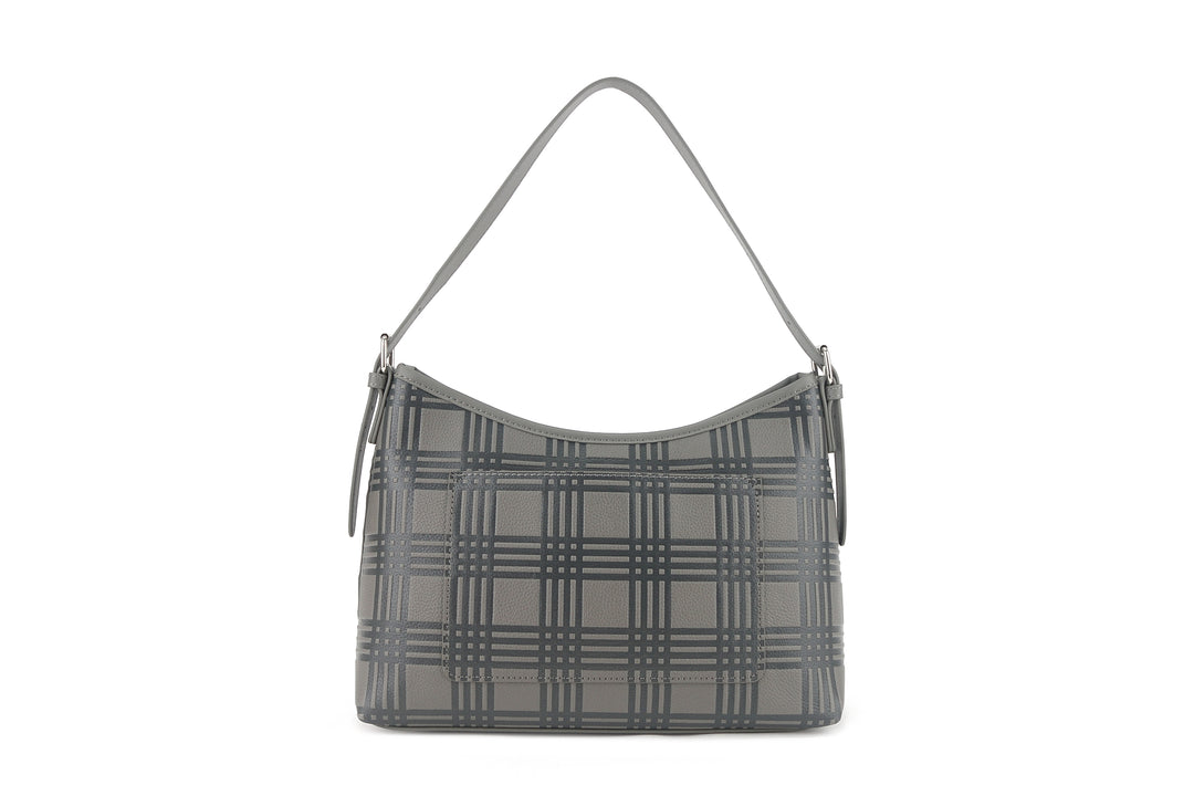 Shoulder Bag Edith Palaka Embossed Grey