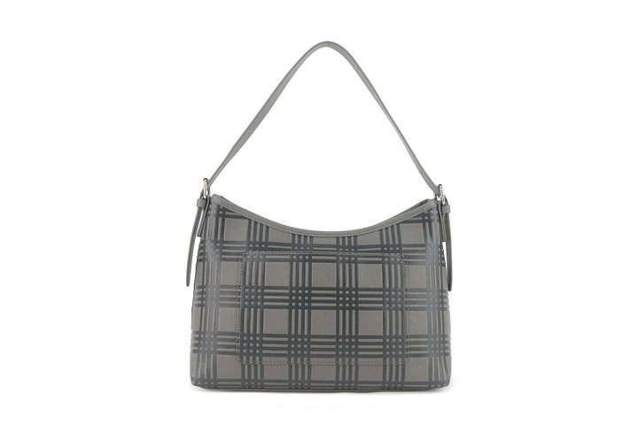 Shoulder Bag Edith Palaka Embossed Grey